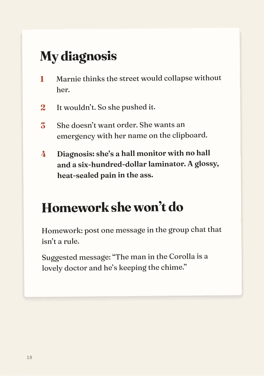 Sample page 18: My diagnosis · Homework she won’t do (Marnie’s book)